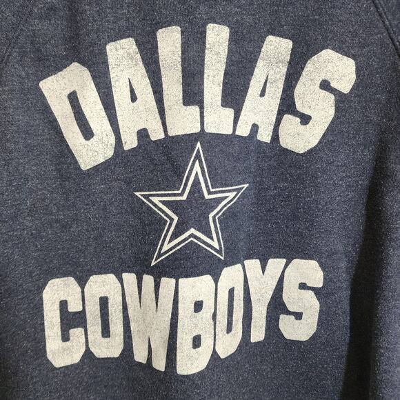 47 Brand Dallas Cowboys long sleeve cropped sweatshirt woman's size large - Picture 2 of 12